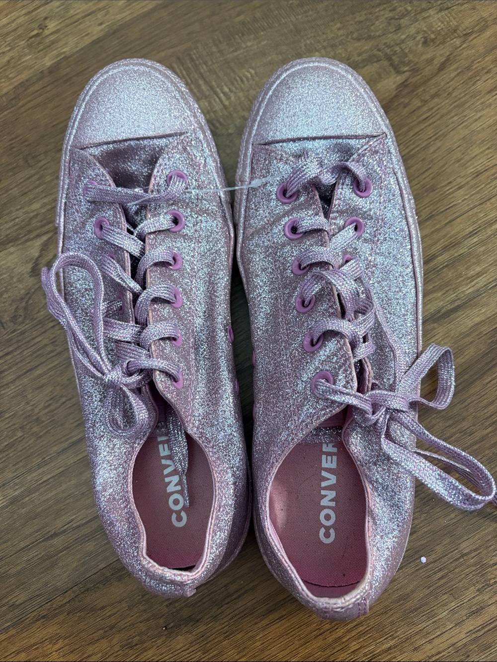 Converse Women's Glitter Lace-Up Sneakers - Rose Pink